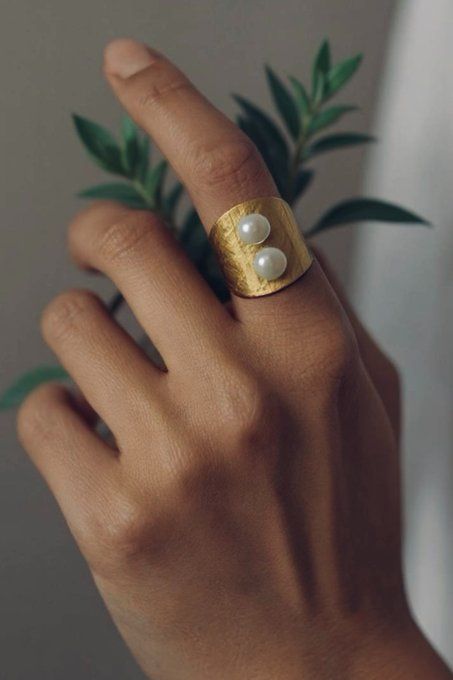 Bague Martelée Blanche